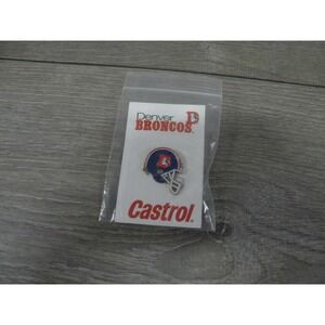 Denver Broncos 1996 NFL Schedule Castrol Promotional Lapel Pin Helmet Logo